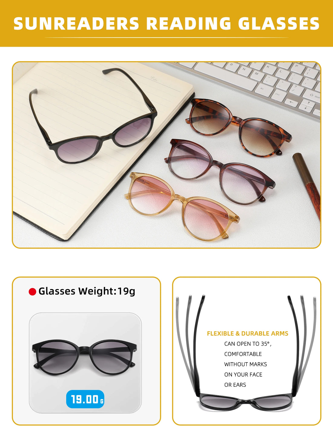 MODFANS Reading Glasses
