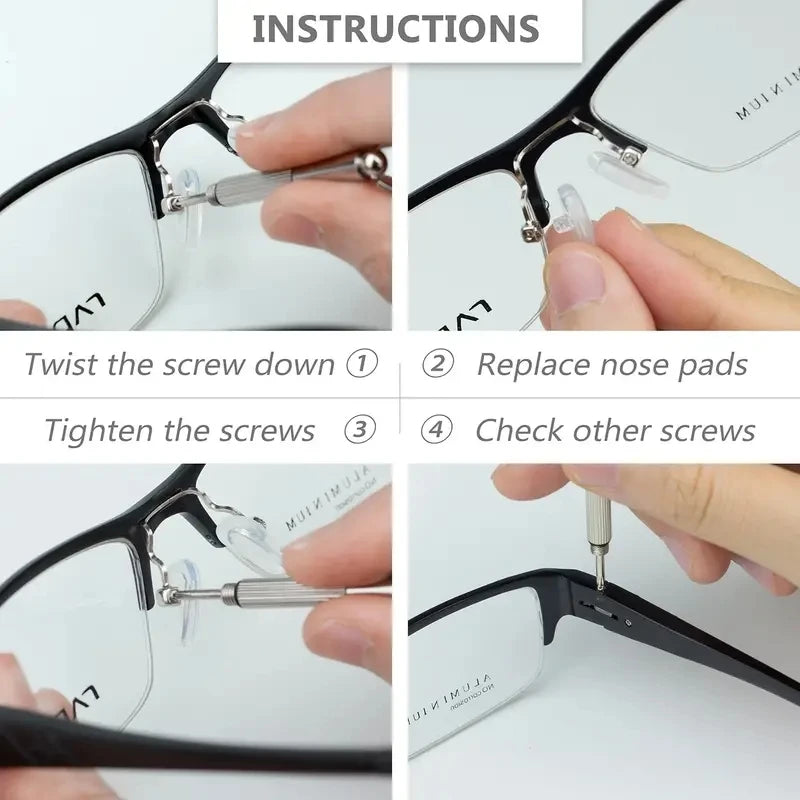 Nose Pads with Screwdriver