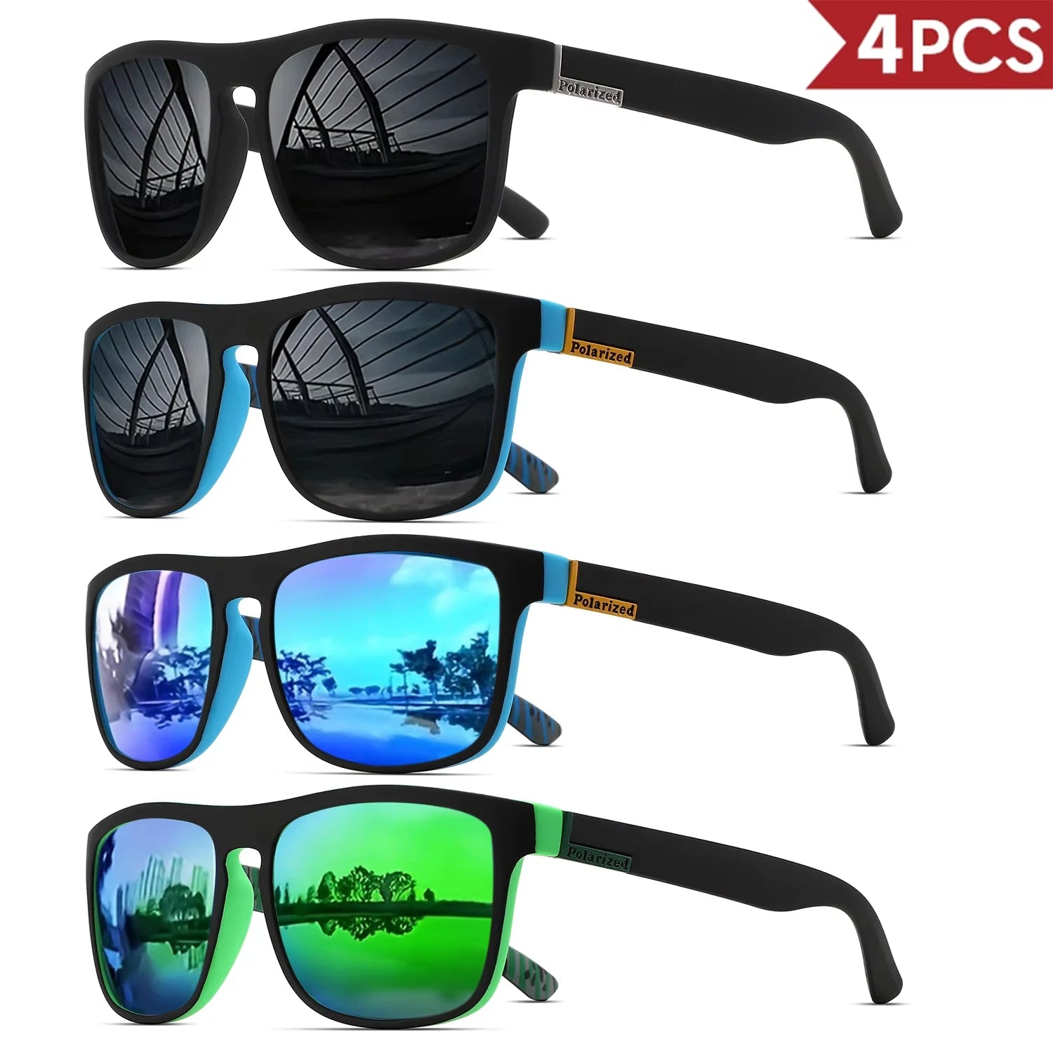 1-4PCS Men Classical Square