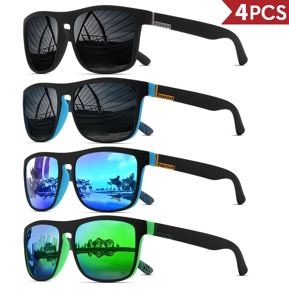 1-4PCS Men Classical Square