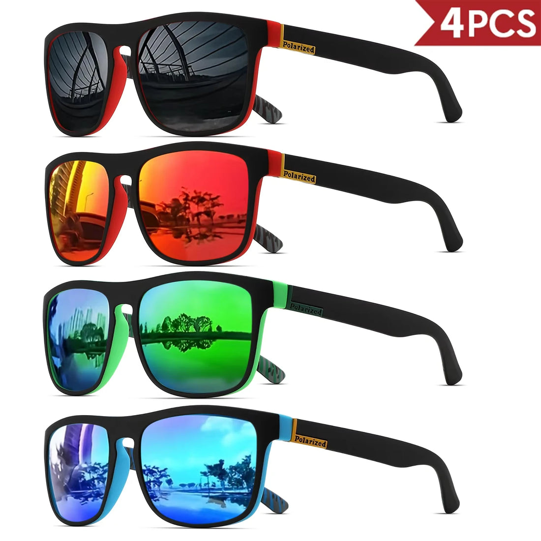 1-4PCS Men Classical Square