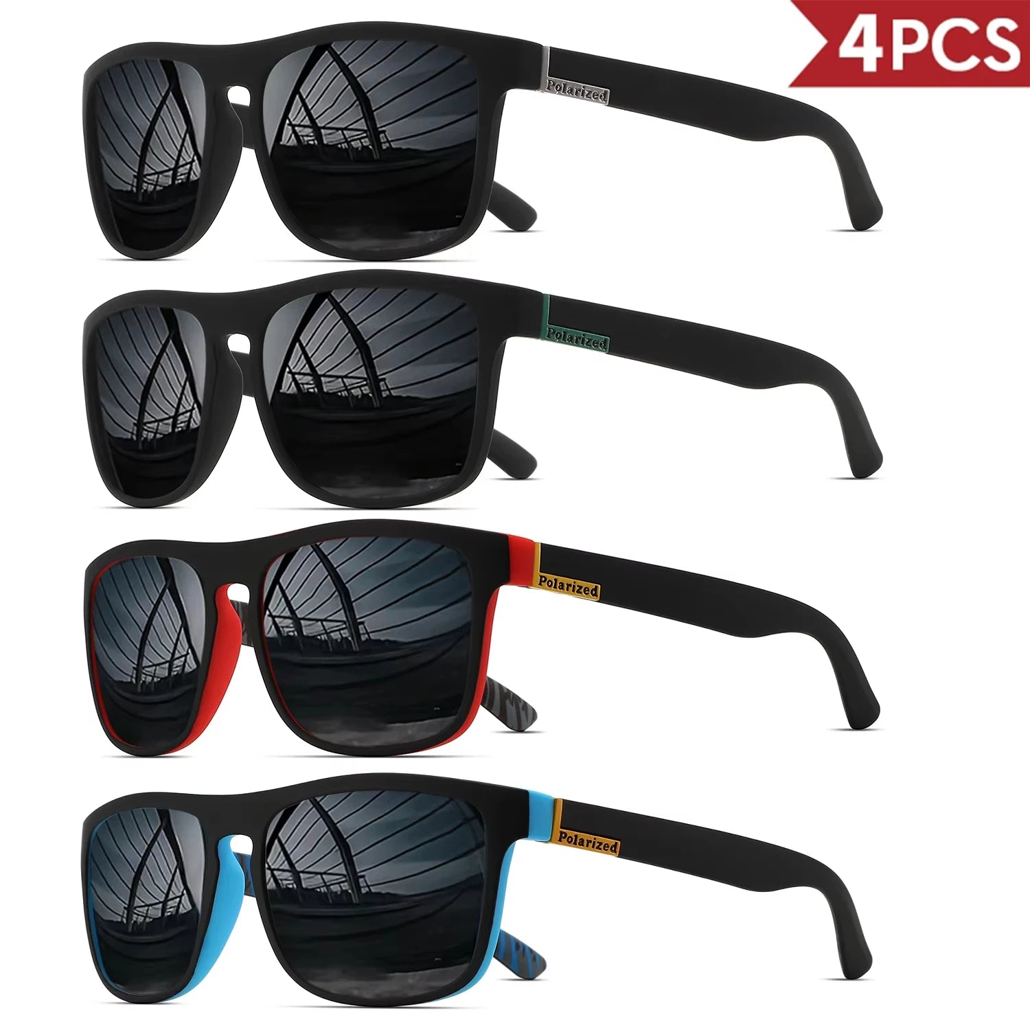 1-4PCS Men Classical Square