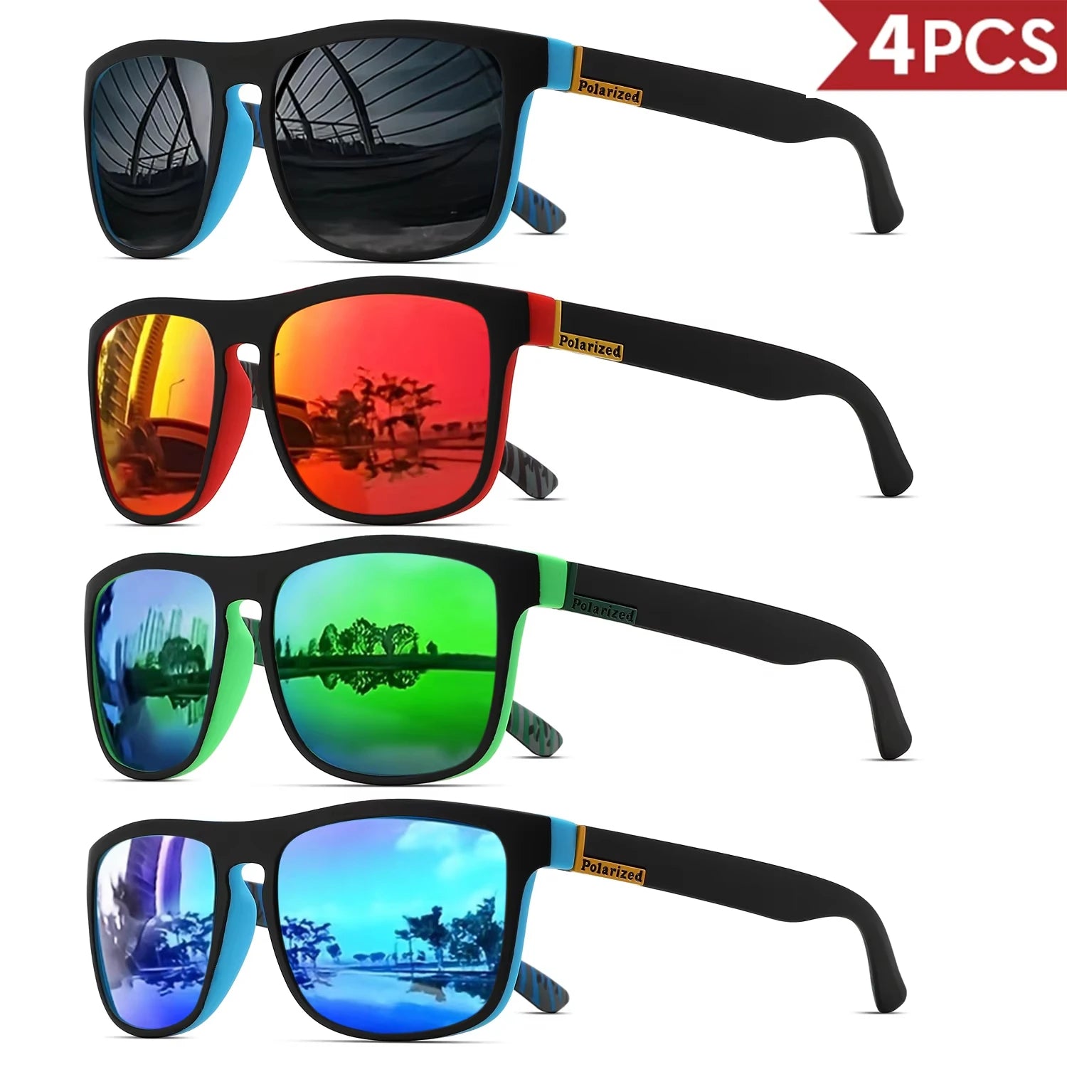 1-4PCS Men Classical Square