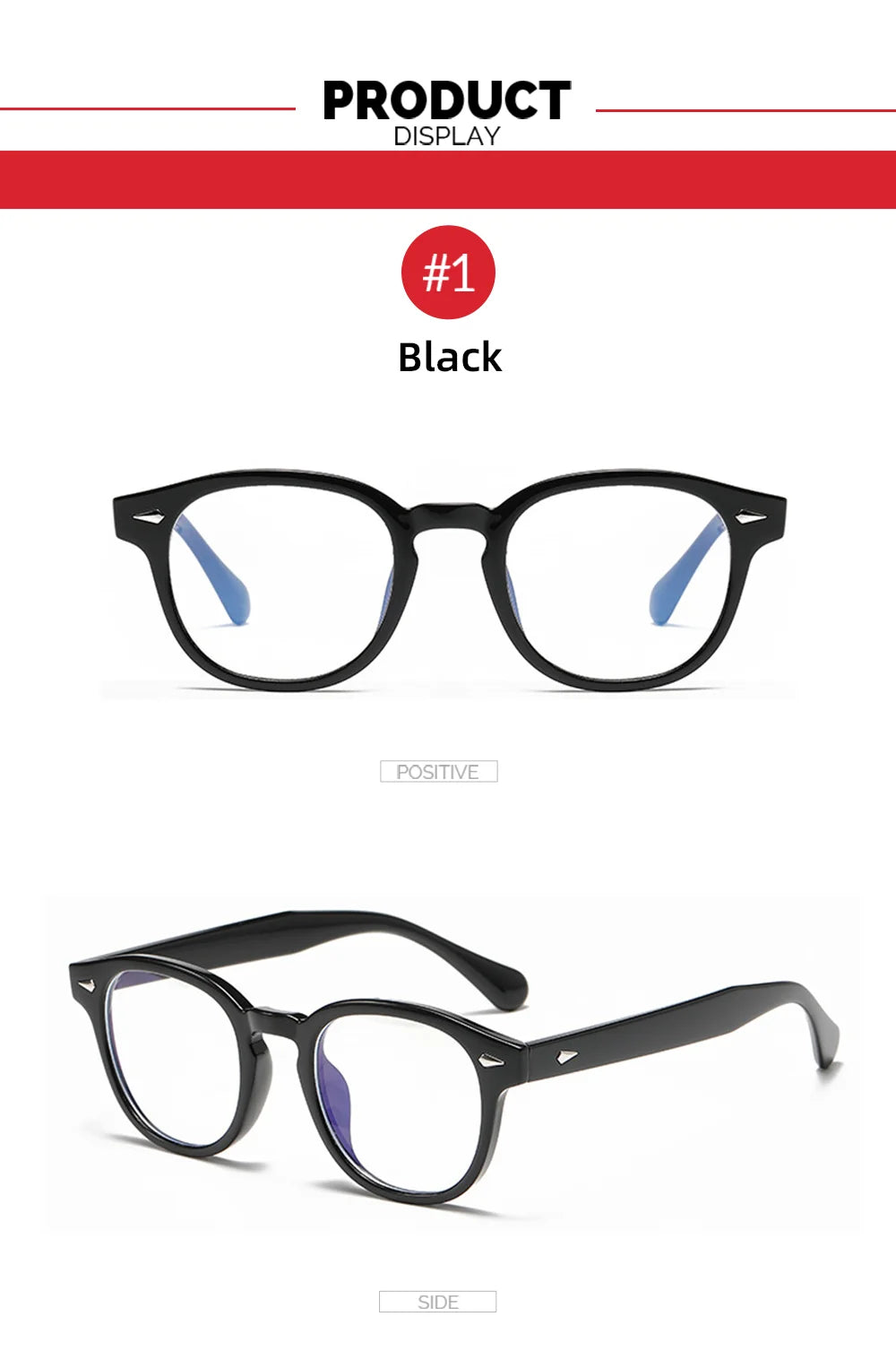 Classic Square Black Blue Light