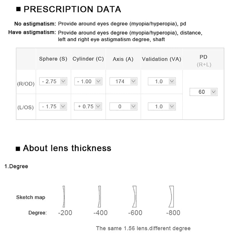 Men Optical Glasses CR39