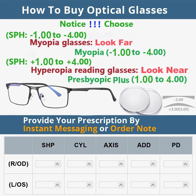 Men Optical Glasses CR39