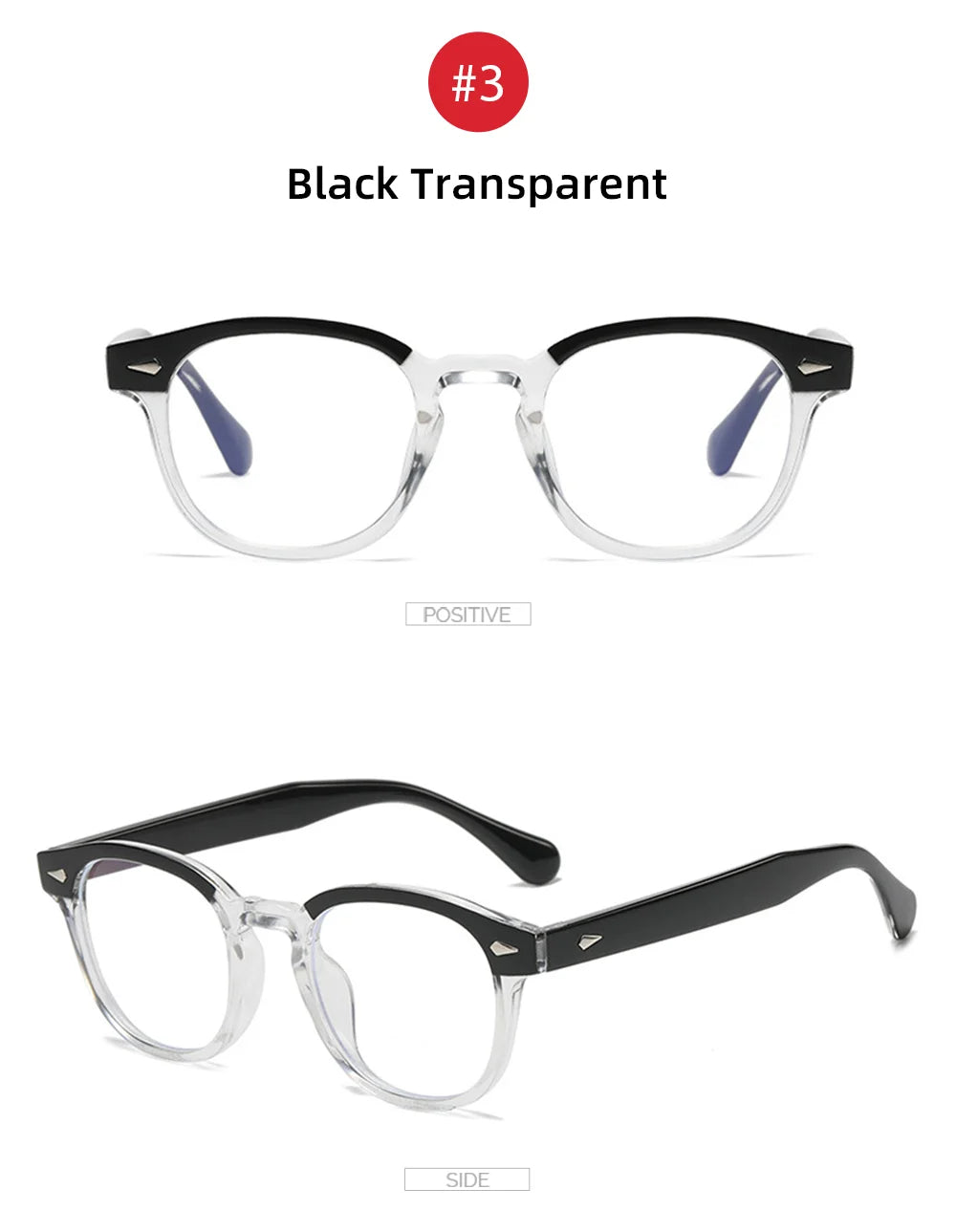 Classic Square Black Blue Light