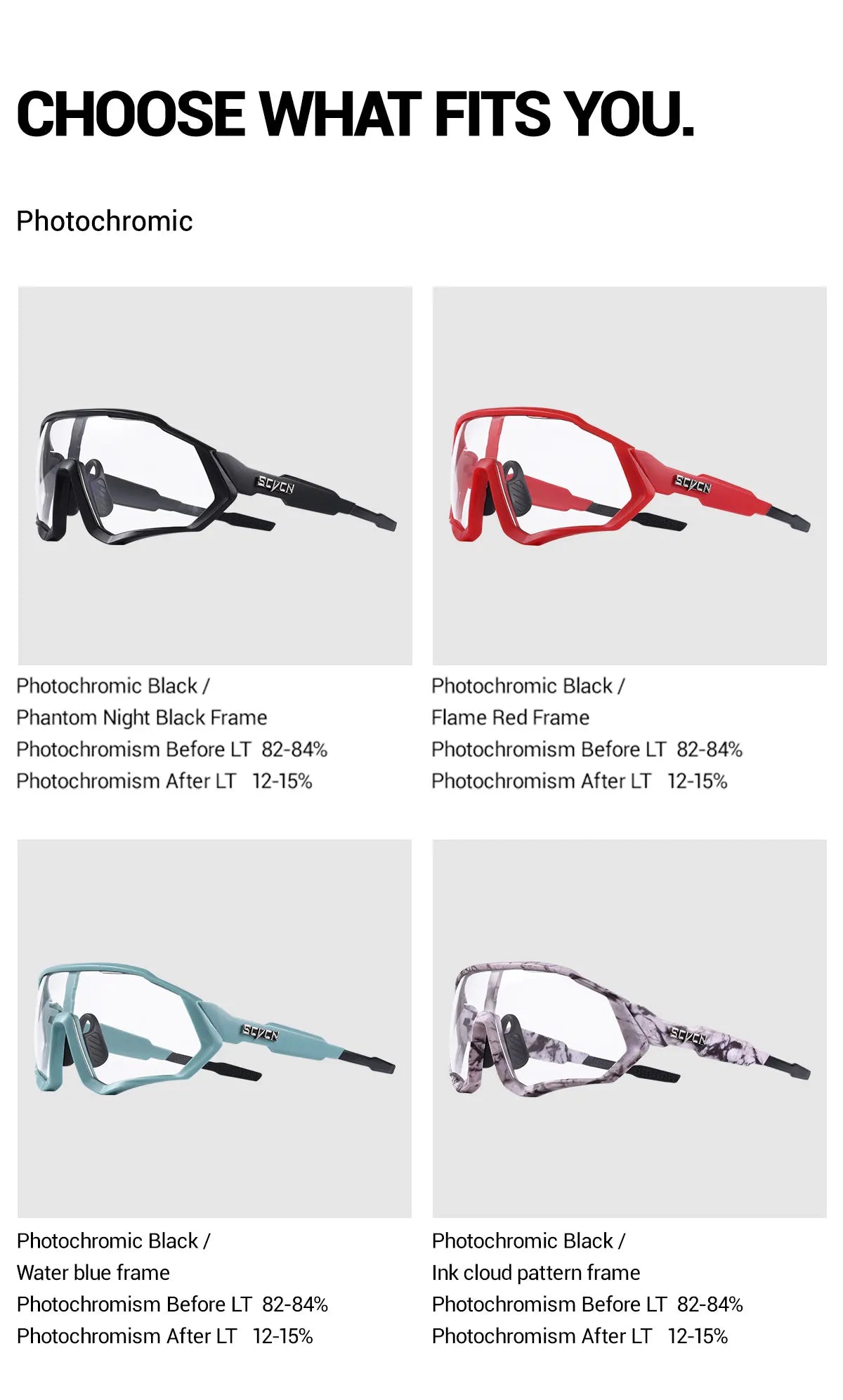 SCVCN Photochromic Sunglasses