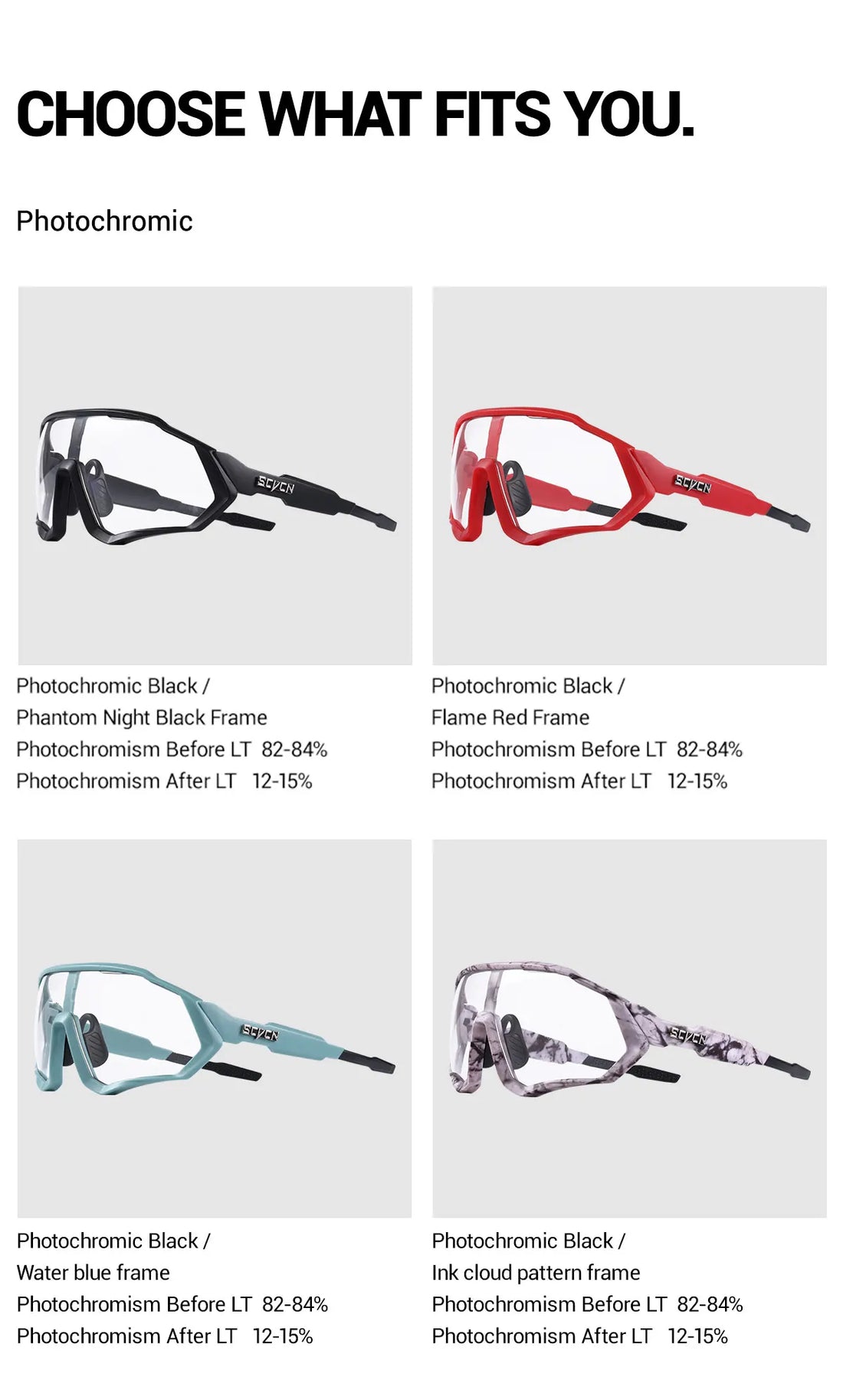 SCVCN Photochromic Sunglasses