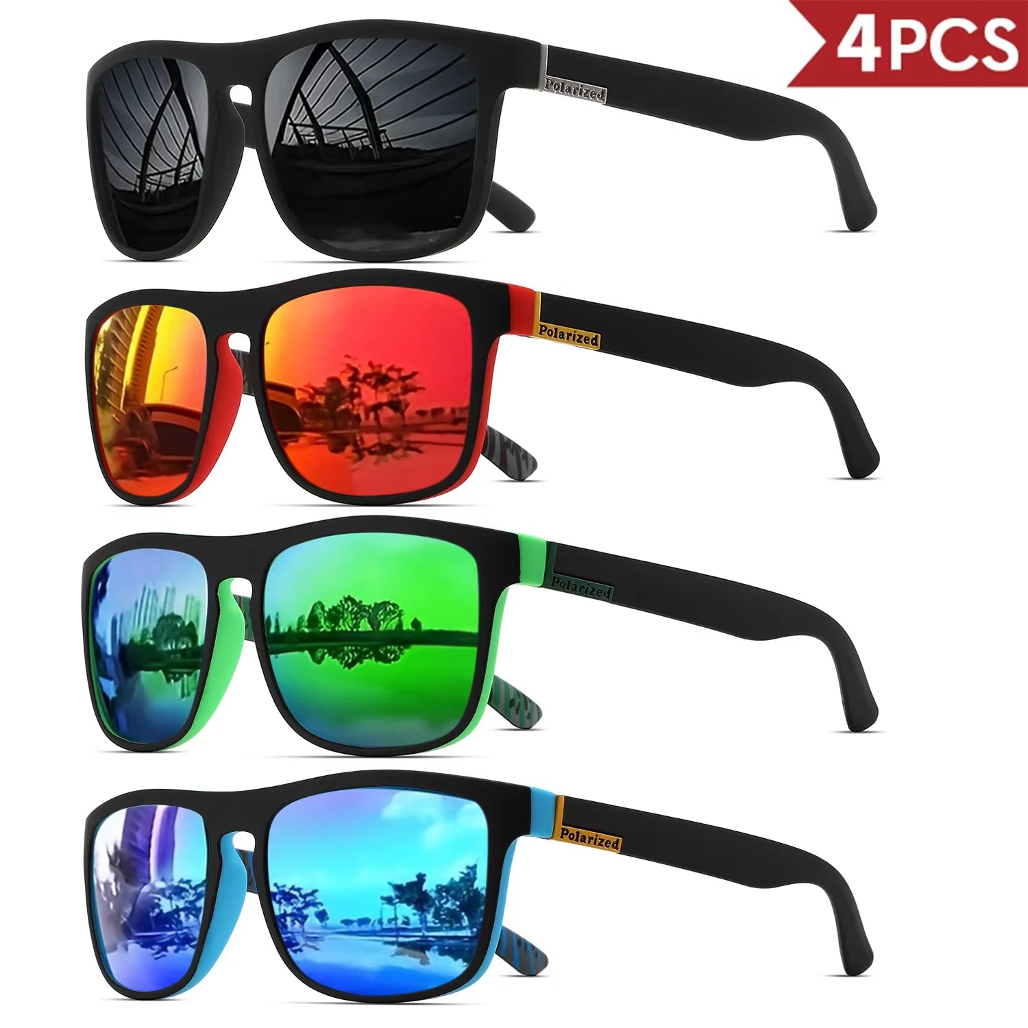 1-4PCS Men Classical Square