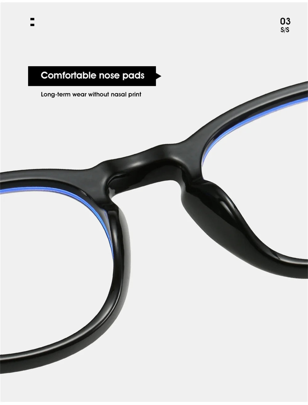 Classic Square Black Blue Light