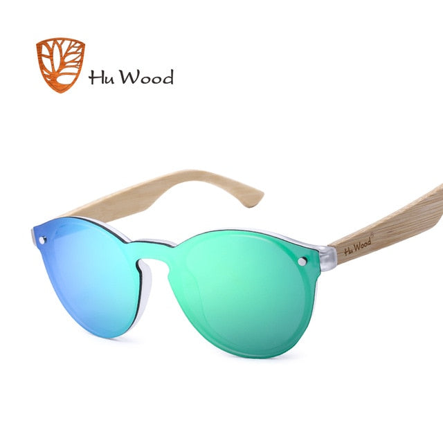Mirror Lenses Wooden Sunglasses