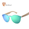 Mirror Lenses Wooden Sunglasses
