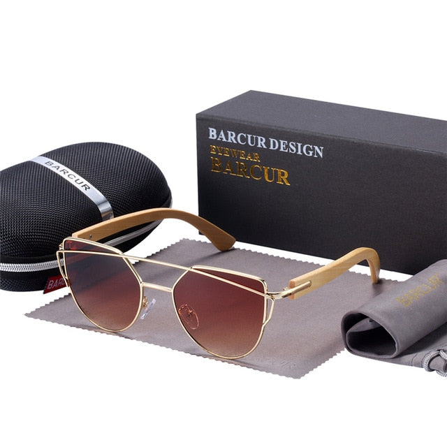 Bamboo Cat Eye Sunglasses