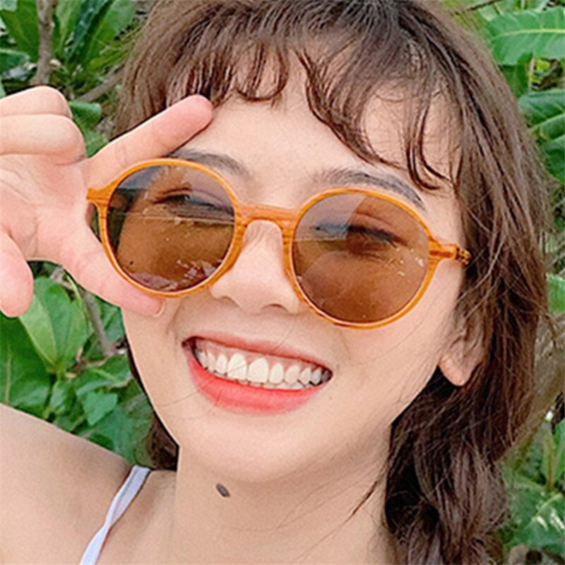 Women Wood Grain Sunglasses